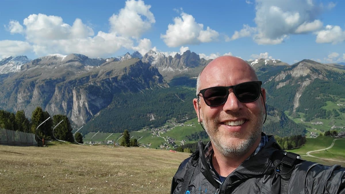 Tim in the Dolomites, Italy